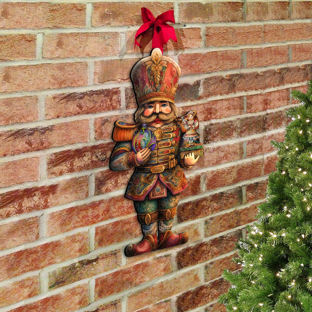 Charming Clara and Nutcracker Prince Holiday Door Decor by G. Debrekht - Christmas Decor - 8611059H