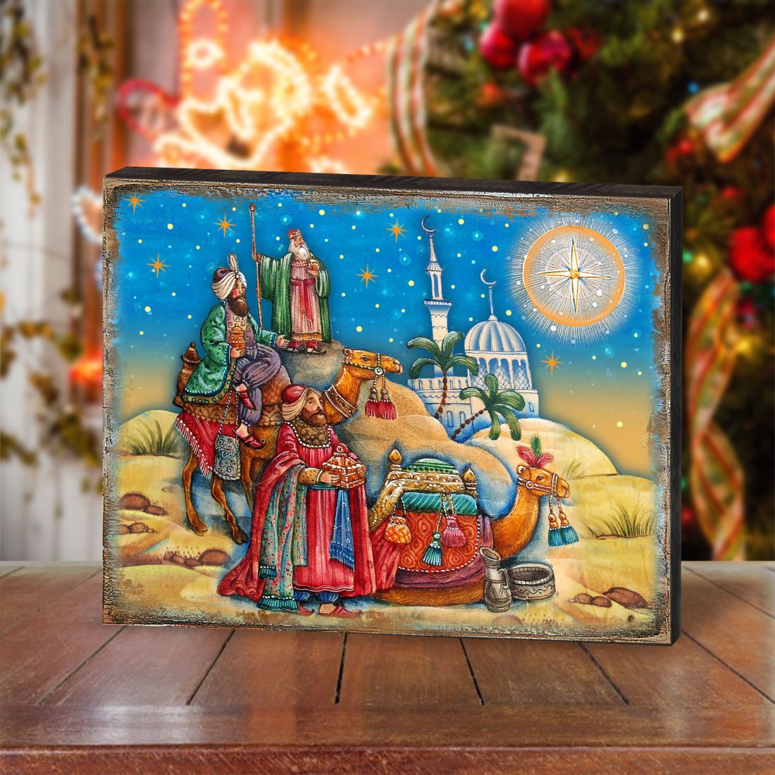Three Kings Nativity Wooden Wall Art Christmas Decoration