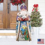 Santa and the Guardian Angels Christmas Outdoor Scene