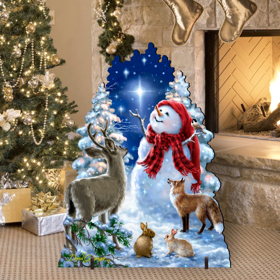 Heaven Wildlife Snowman Frosty Friends Outdoor Christmas Decoration