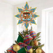 Christmas Carousel Star Tree Topper Wooden Decor