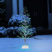 60" Lighted Artificial Cedar Christmas Tree with Multicolored LED Lights & Tree Stand - Christmas Trees USA