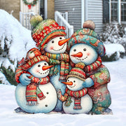 Snowman Family Outdoor Decor by G. Debrekht - Christmas Santa Snowman Decor - 8611057F