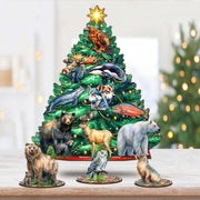 Wildlife of Alaska Advent Calendar Christmas Tree Eco Wood Set by G.DeBrekht Christmas Decor - 8091523