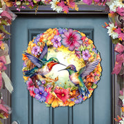 Hummingbirds Holiday Door Decor by G. Debrekht - Christmas Decor - 8652804H