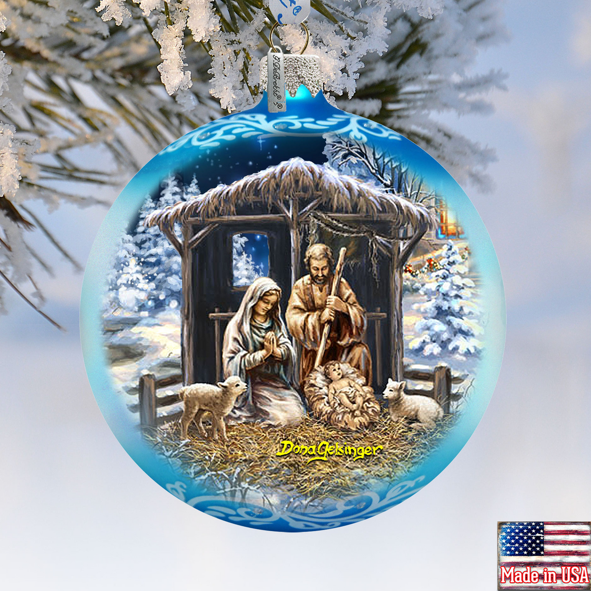 The Prince of Piece Glass Ornament Limited Edition by D. Gelsinger - Nativity Holiday Decor - 73913-DG