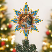 Orthodox Nativity Star Tree Topper Wooden Decor