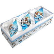 Classical Drops Glass Ornament Set of 3
