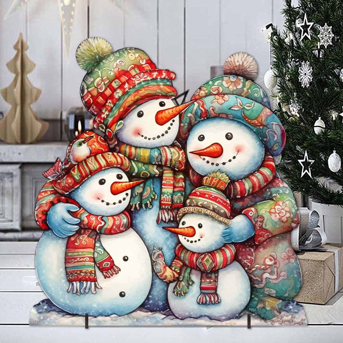 Snowman Family Outdoor Decor by G. Debrekht - Christmas Santa Snowman Decor - 8611057F