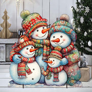 Snowman Family Outdoor Decor by G. Debrekht - Christmas Santa Snowman Decor - 8611057F