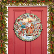 Merry Christmas Wreath Holiday Door Decor