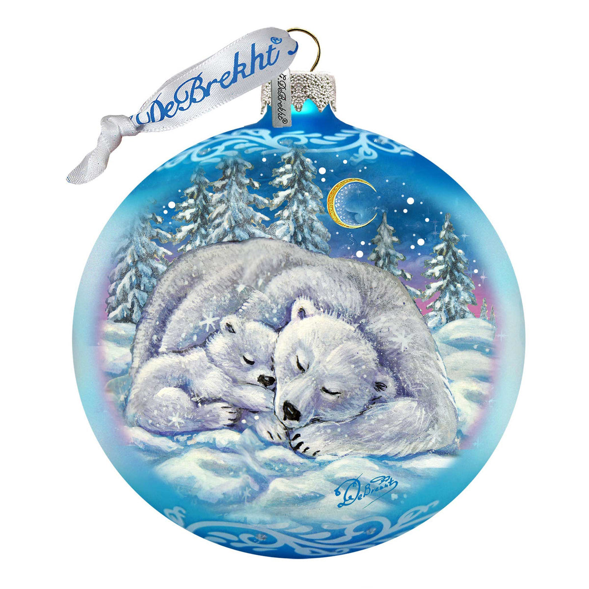 A Comforting Winters Night Limited Edition Glass Ornament by G. Debrekht - Christmas Decor - 73912