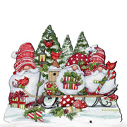 Christmas Gnomes Outdoor Decor by Susan Winget - Christmas Santa and Snowman Decor - 8471109F-SW