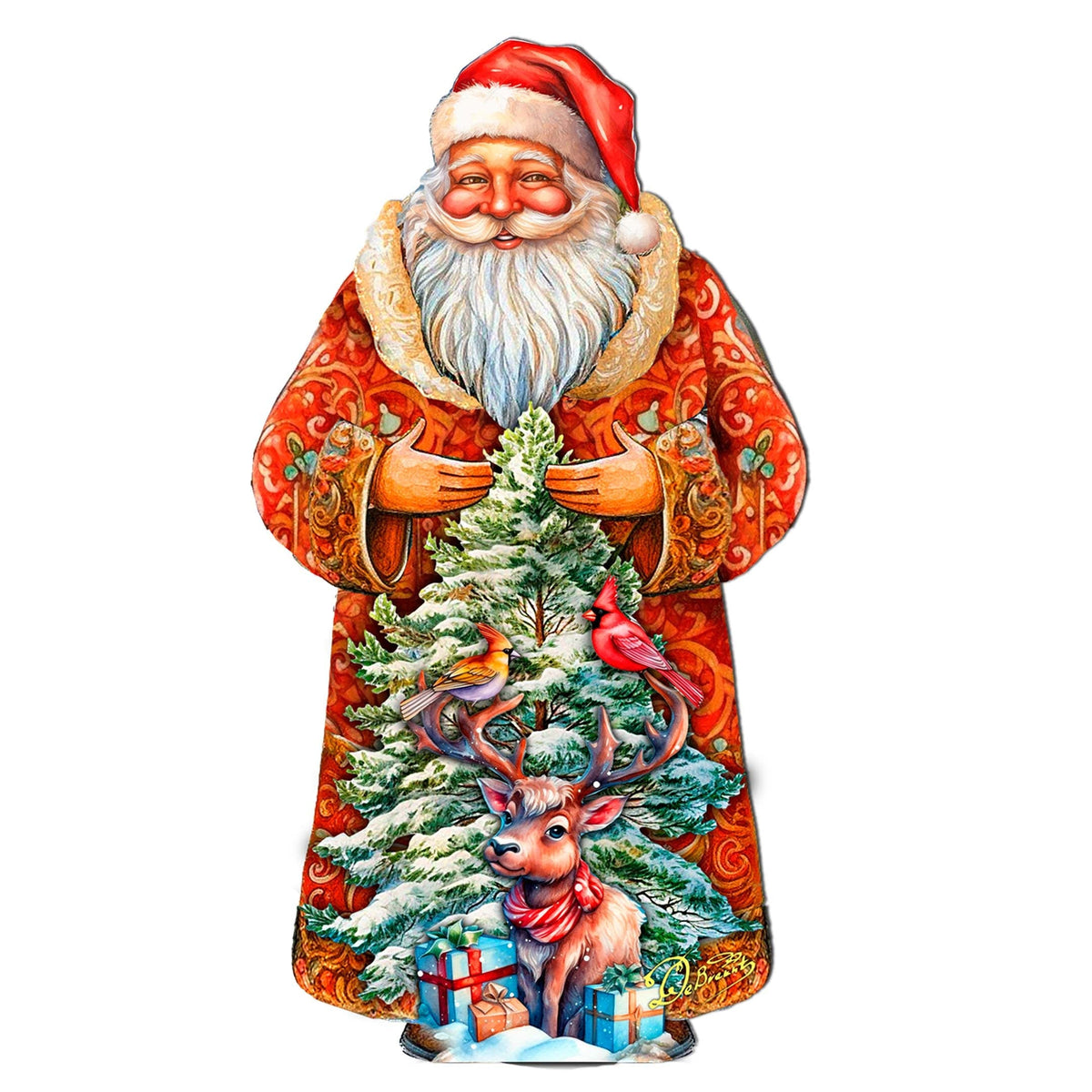 Santa with Forest Friends Holiday Door Decor