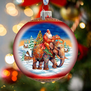 Safari Sleigh 5-Inch Glass Ball Ornament - Christmas Holiday Décor - 73945 Holiday Mercury Glass Ornament Christmas Tree Ornaments by GDebrekht