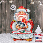 Holiday Kitten Santa Holiday Outdoor Yard Sign by G. DeBrekht - Christmas Decor - 8117808F