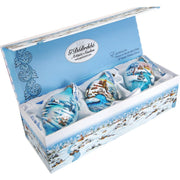 Winter Village Glass Ornament Set of 3