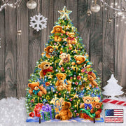 Teddy Bear Tree Holiday Outdoor Yard Sign