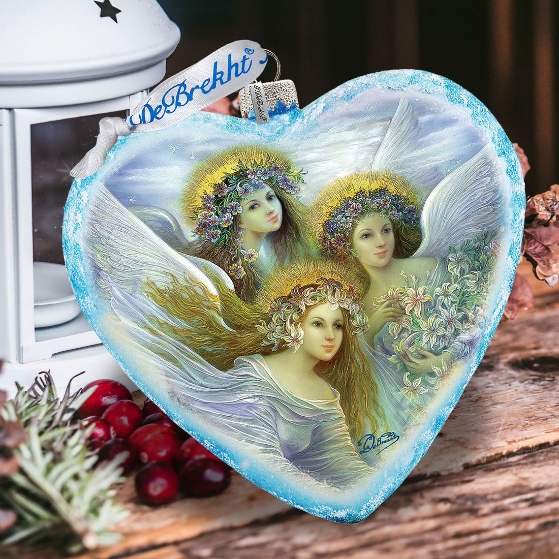Three Angels Glass Ornament Limited Edition by Strelkina at G. DeBrekht