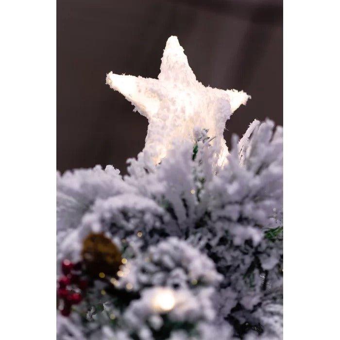 72" Fiber Optic Lighted Artificial Pine Christmas Tree with Star Topper & White Lights - Christmas Trees USA