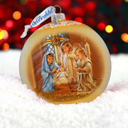 Angels Lullaby Lg Glass Ornament by G.Debrekht - Nativity Holiday Decor - 73940