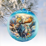 Moose Glass Ornament – Handcrafted Mercury Glass Ornament - Wildlife Holiday Decor by G. DeBrekht – 73392