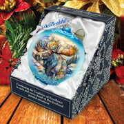 Moose Glass Ornament – Handcrafted Mercury Glass Ornament - Wildlife Holiday Decor by G. DeBrekht – 73392
