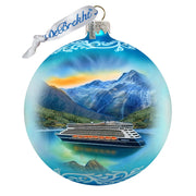 Alaska Cruise Glass Ornament – Handcrafted Mercury Glass Ornament - Wildlife Holiday Decor by G. DeBrekht - 73394