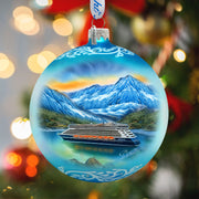Alaska Cruise Glass Ornament – Handcrafted Mercury Glass Ornament - Wildlife Holiday Decor by G. DeBrekht - 73394