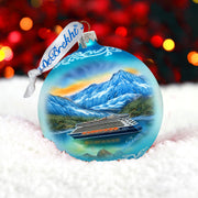 Alaska Cruise Glass Ornament – Handcrafted Mercury Glass Ornament - Wildlife Holiday Decor by G. DeBrekht - 73394
