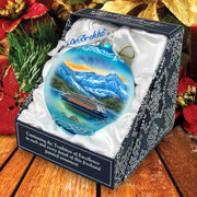 Alaska Cruise Glass Ornament – Handcrafted Mercury Glass Ornament - Wildlife Holiday Decor by G. DeBrekht - 73394