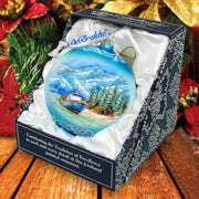 Alaska Fishing Boat Glass Ornament – Handcrafted Mercury Glass Ornament - Wildlife Holiday Decor by G. DeBrekht - 73395
