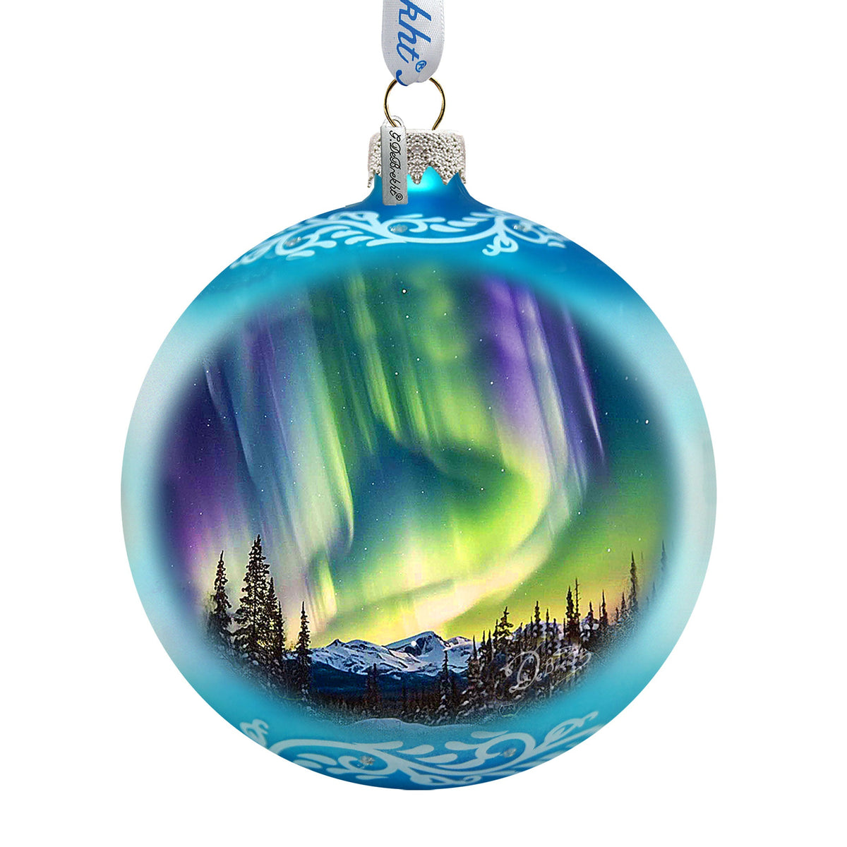 Northern Lights Glass Ornament