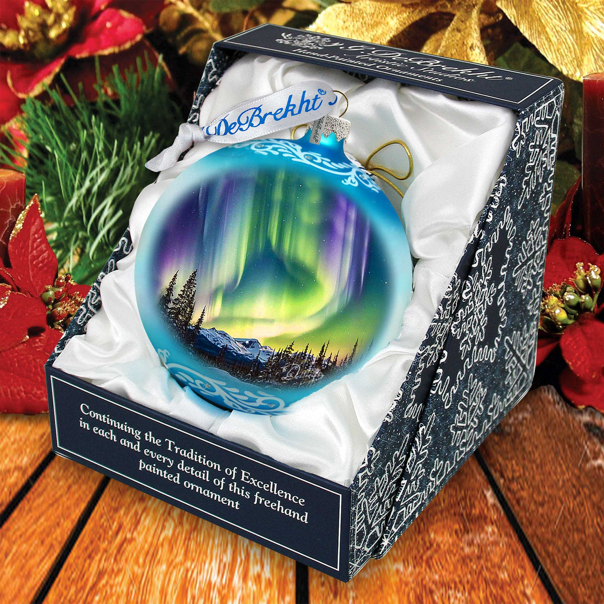 Northern Lights Glass Ornament