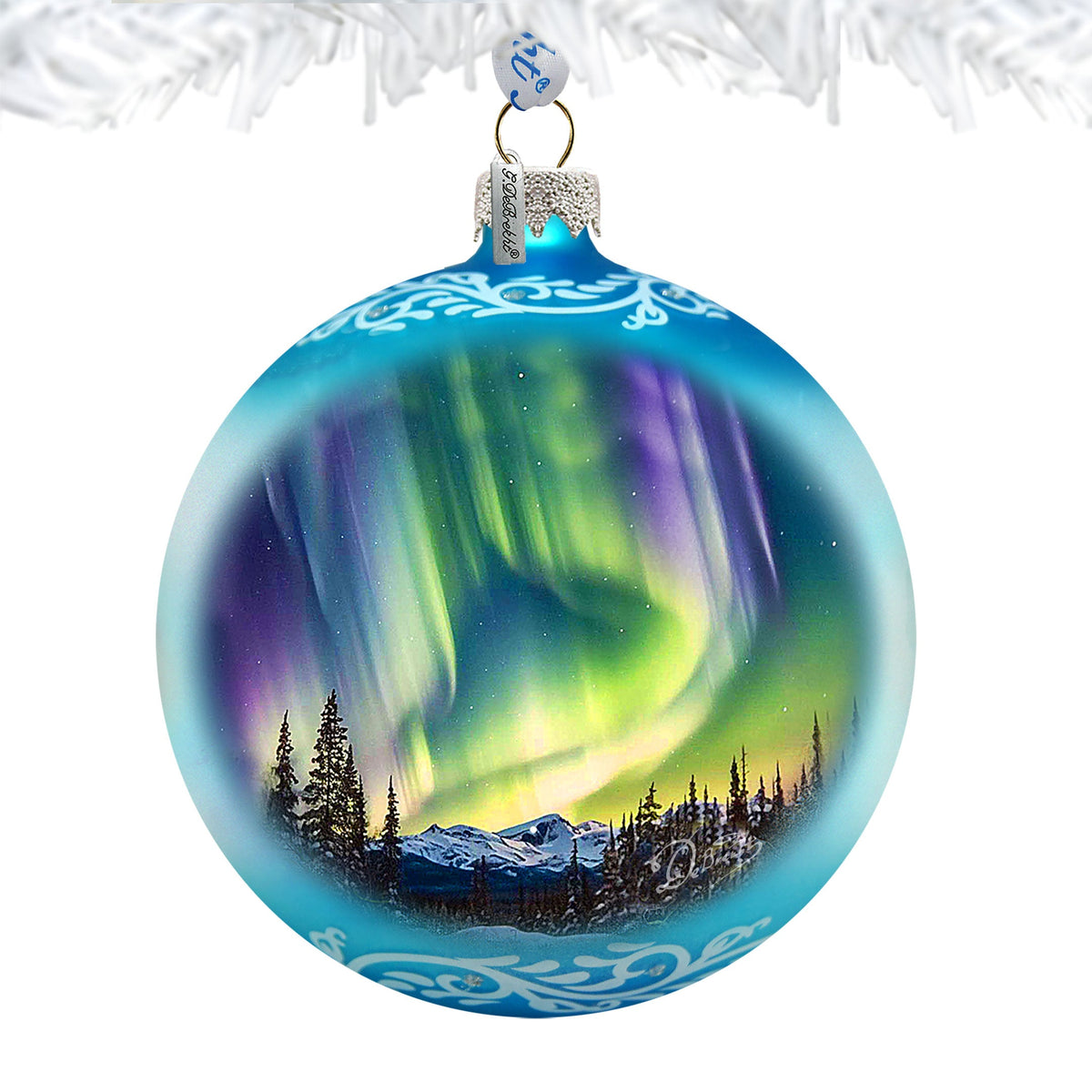 Northern Lights Glass Ornament