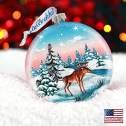 Winter Animals Glass Ornament Set of 3 by G. DeBrekht - Wildlife Holiday Décor - 73410-B3