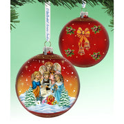 Christmas Guardian Angel Ball Glass Ornament Limited Edition