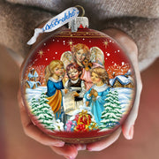 Christmas Guardian Angel Ball Glass Ornament Limited Edition
