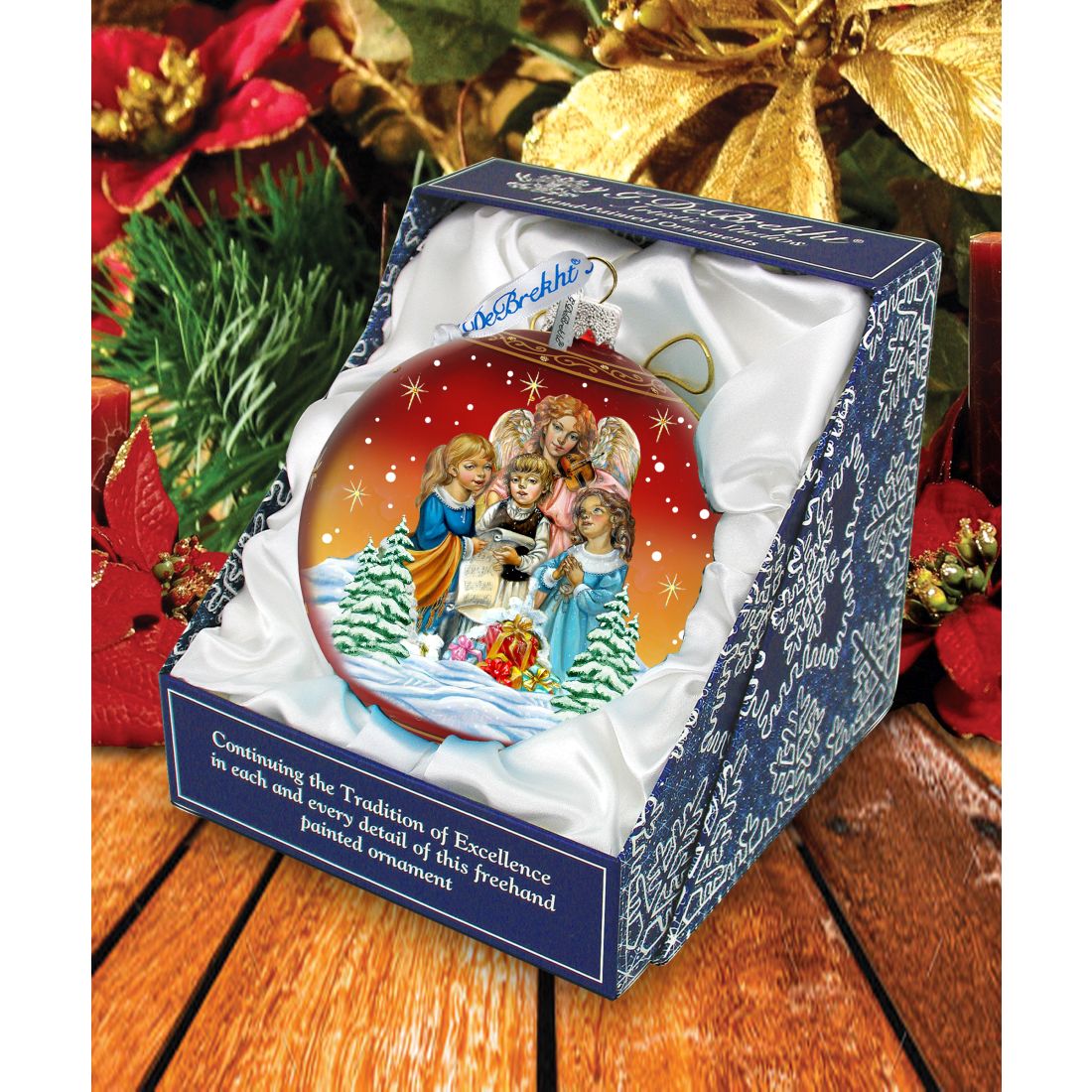 Christmas Guardian Angel Ball Glass Ornament Limited Edition