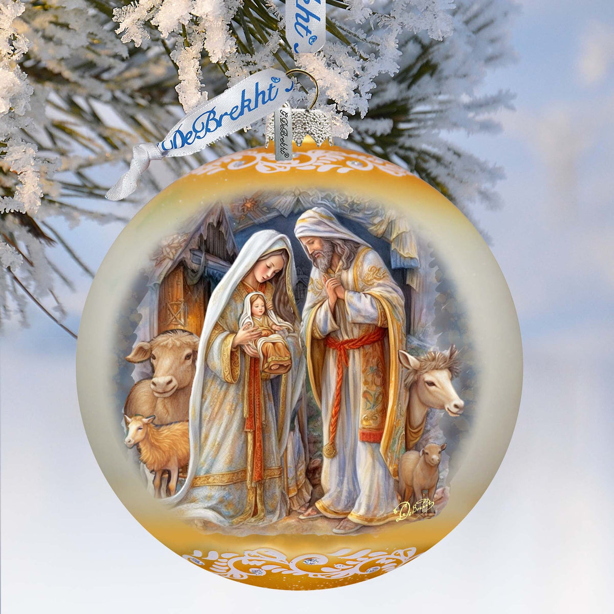 Large Glass Ornament - Nativity Chronicles Holiday Decor by G. Debrekht - Christmas Holiday Decor - 73964
