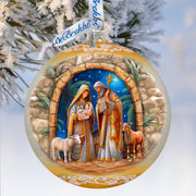 Journey to Bethlehem Mercury Glass Christmas Ornament