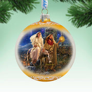 Journey to Bethlehem Mercury Glass Christmas Ornament
