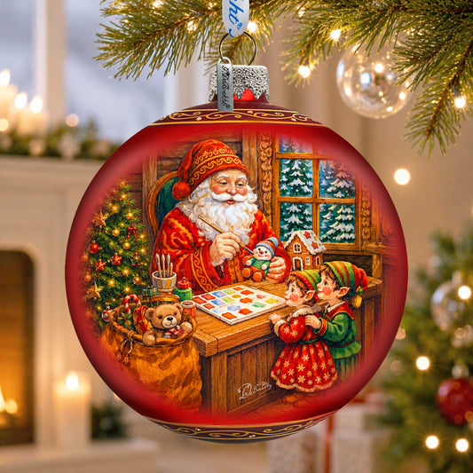 Santa’s Workshop Limited Edition Glass Christmas Ornament