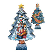 Christmas Tree Santa with Kids Handcrafted Christmas Figurine