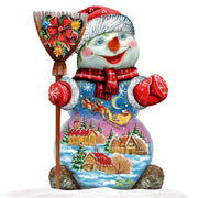 Santa in the Night Sky Snowman Christmas Outdoor Decor