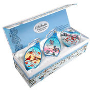 Sing Song Glass Ornament Set of 3
