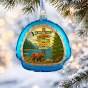 Alaska Adventure Igloo Glass Christmas Ornament