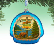 Alaska Adventure Igloo Glass Christmas Ornament
