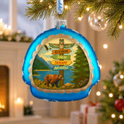 Alaska Adventure Igloo Glass Christmas Ornament