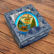 Alaska Adventure Igloo Glass Christmas Ornament